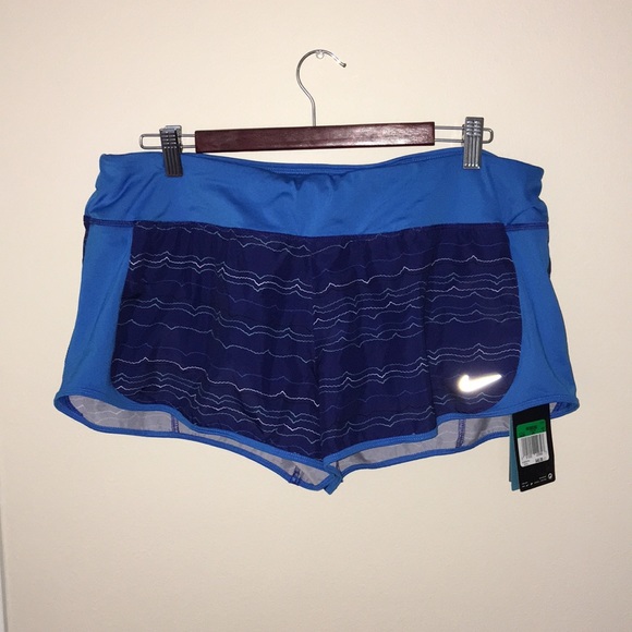 FUN blue dry-fit women NIKE running shorts